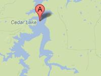 CEDAR LAKE, LAKE Fishing Map